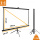 Manually pull down the projection screen 120*120cm